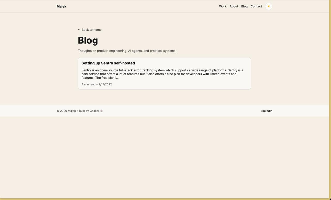 Native blog layout with shared header and footer