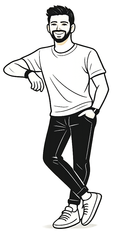 Illustration of Malek standing